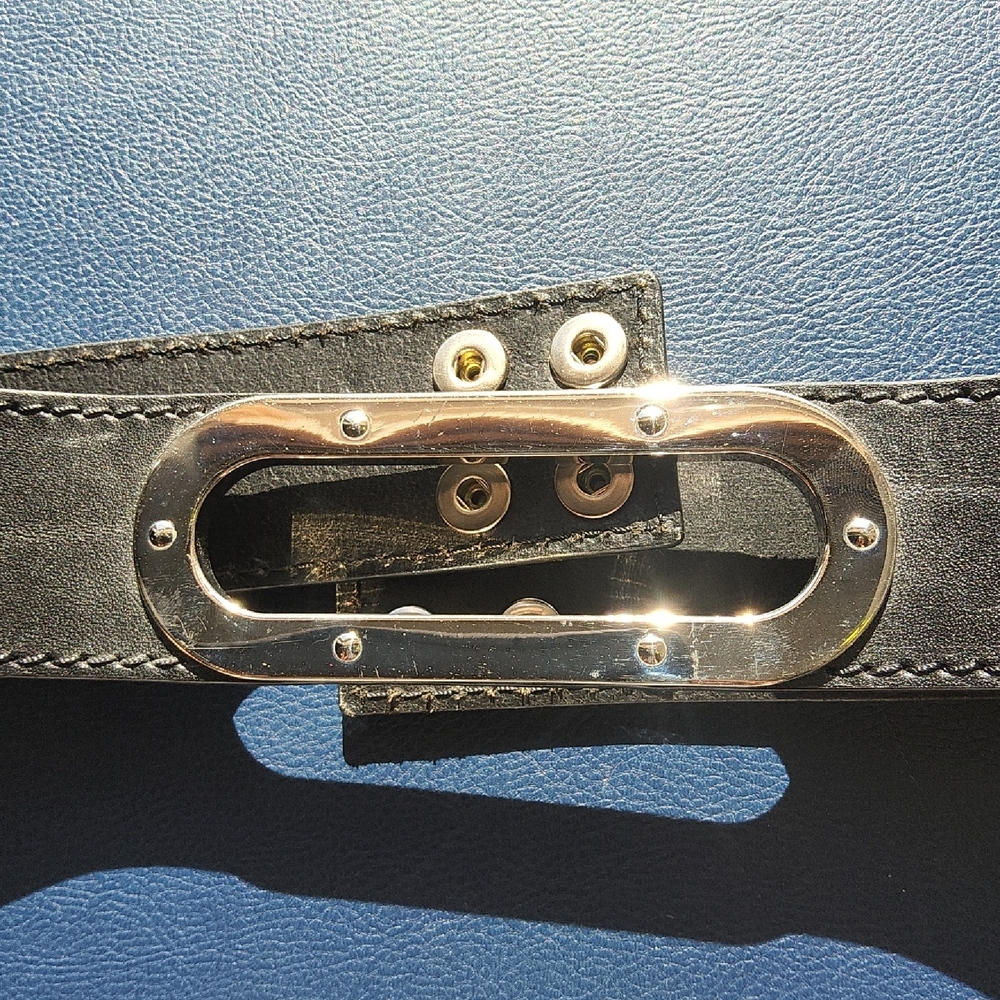 Marni Black Belt with Silver Accents - Picture 4 of 6